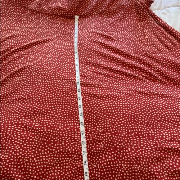 Dark Orange Polka Dot Women's Dress - Picture 6 of 6